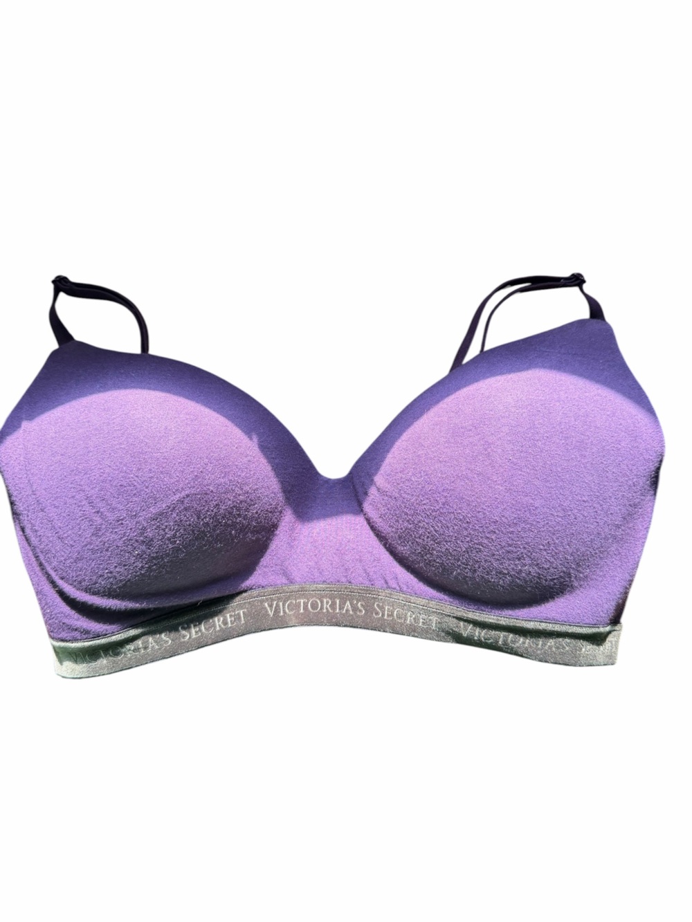 Victoria's Secret Lavender Molded T-Shirt Bra with Black Band
